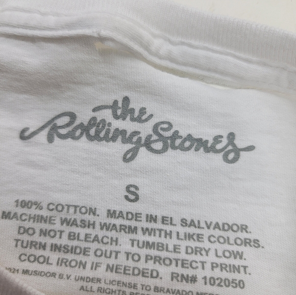 Rolling Stones fringe Shred Tee Upcycled Retro Band Merch - Picture 9 of 9